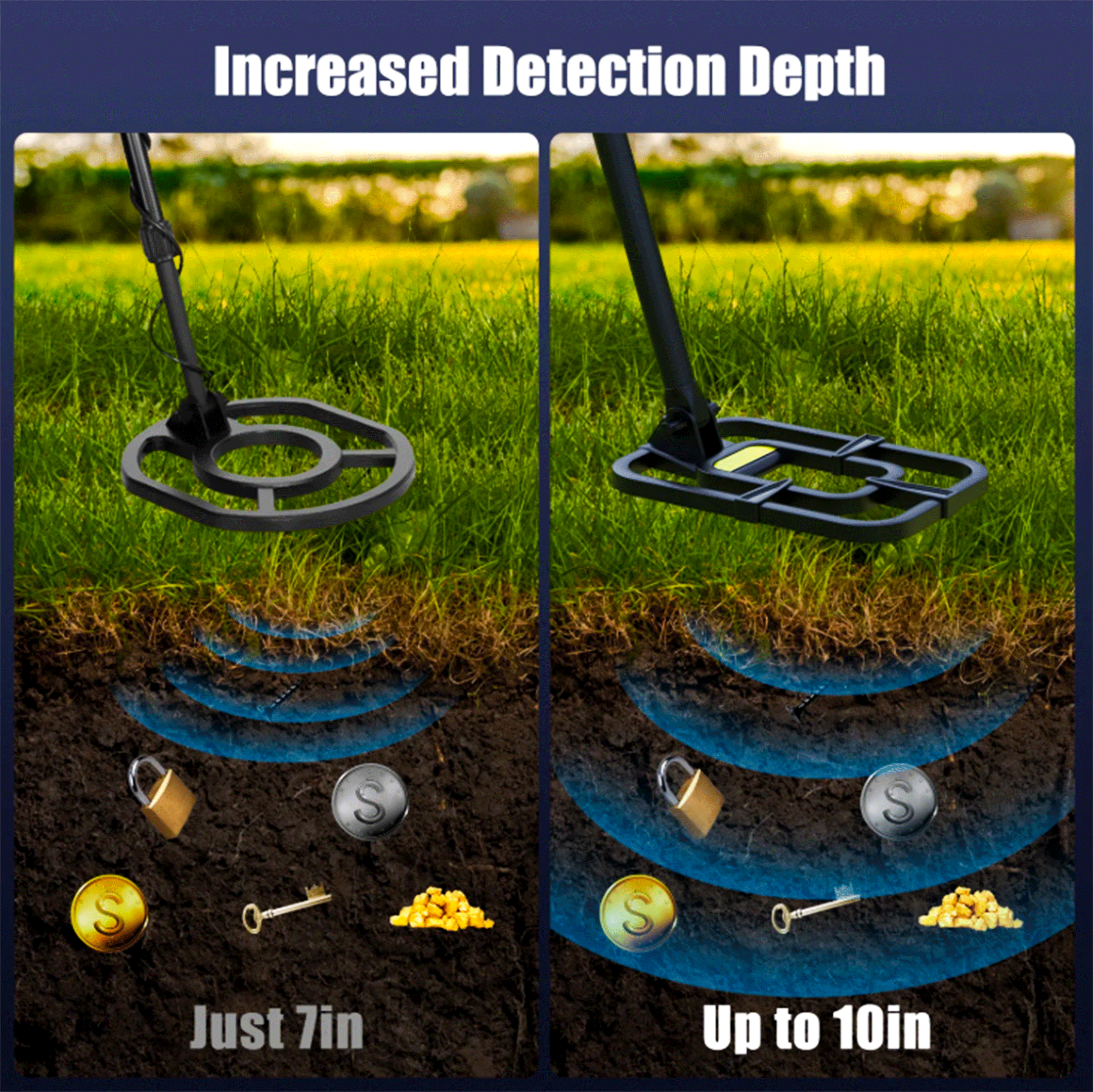 Metal Detector for Adults Professional, Up to 20 Hours of Extended Runtime, Adjustable Retractable Foldable Metal Detector Waterproof High Accuracy Gold Detector, Backlit LCD Display