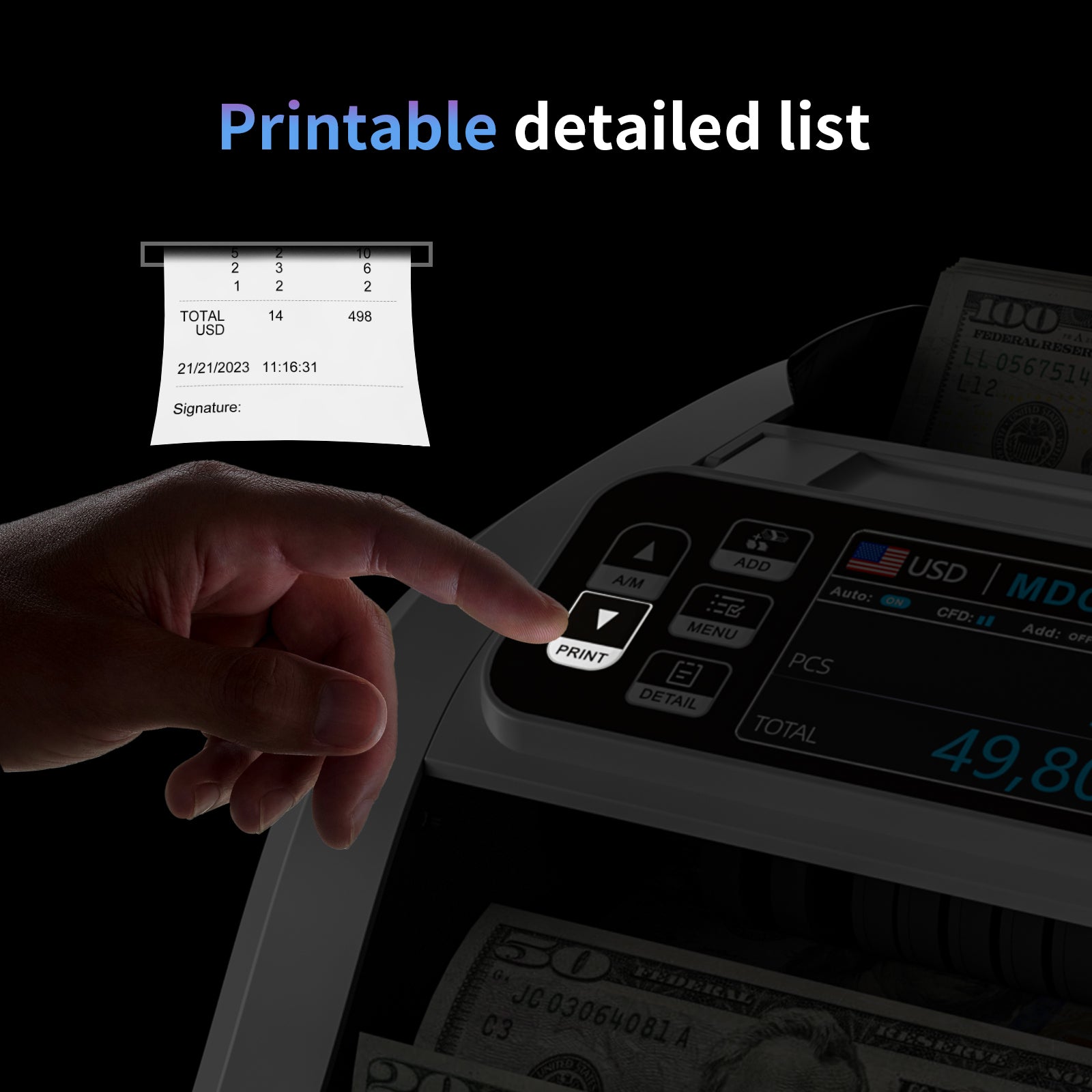 ANEKEN N60 White Money Counter(M2 Pro)