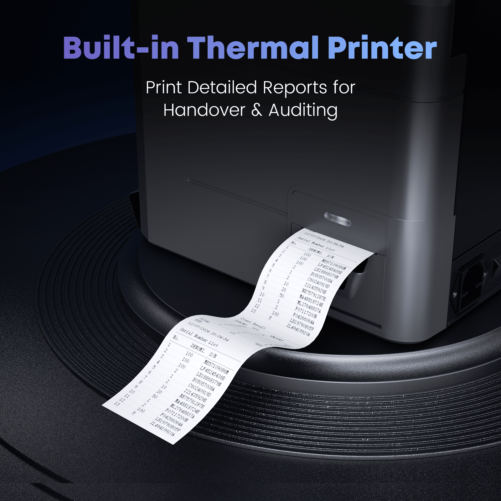 Aneken Ultra 2-Pocket Money Counter Machine Mixed Denomination with Built-in Printer, Multi-Currency Counter with Touch Screen, Bank-Grade Money Sorter with 2 CIS/UV/MG/IR/DD/DBL/HLF/CHN