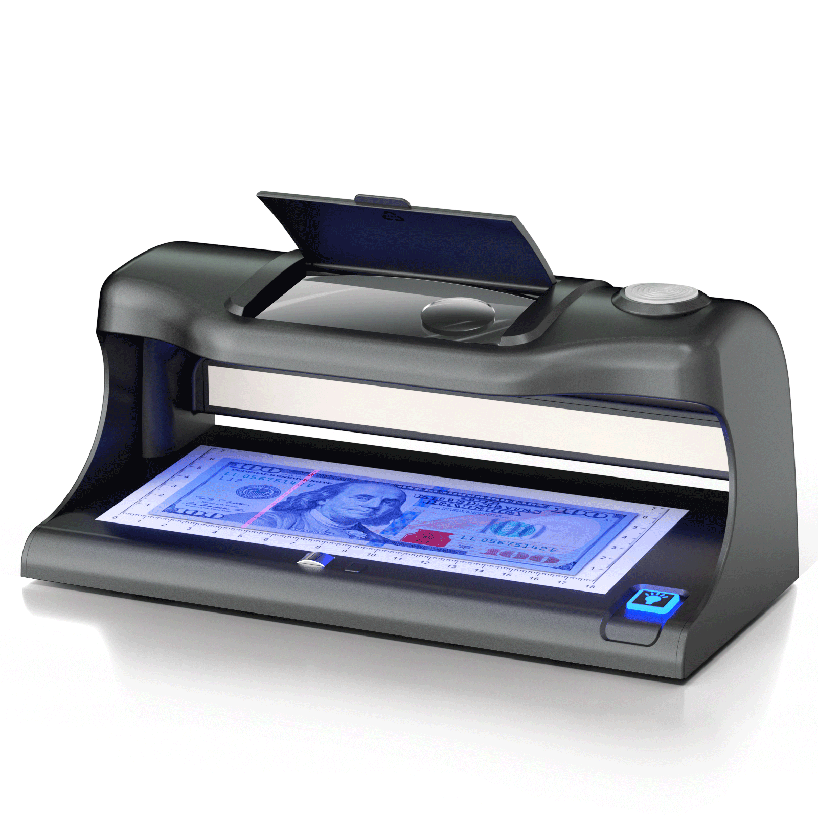 Aneken AL-18 Counterfeit Bill Detector with Dual LED UV Light, Counterfeit Money Detector Machine with 10x Magnifying, Bill & Money Checker Machine, 6 Detection Modes for IDs, Cards & All Currency