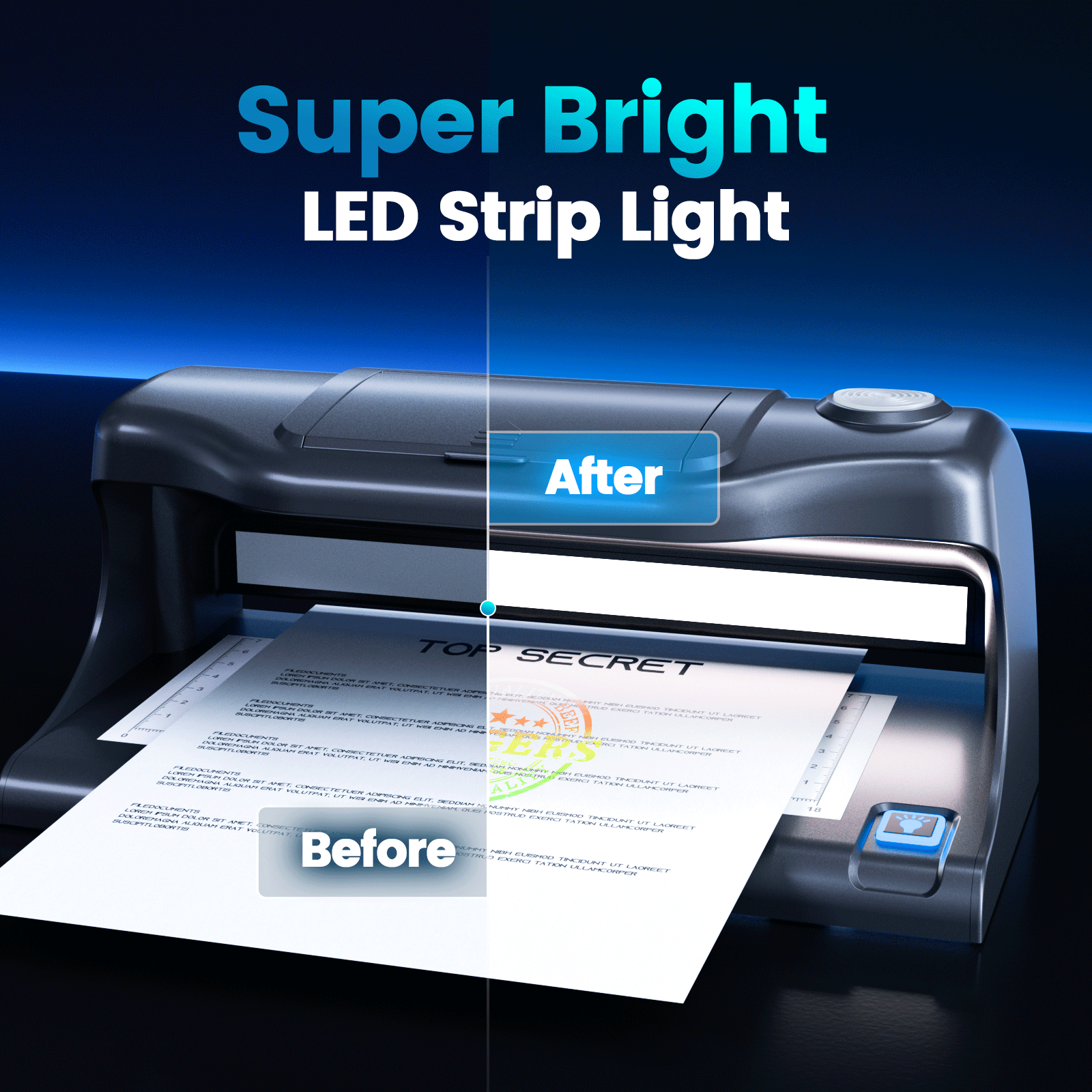 Aneken AL-18 Counterfeit Bill Detector with Dual LED UV Light, Counterfeit Money Detector Machine with 10x Magnifying, Bill & Money Checker Machine, 6 Detection Modes for IDs, Cards & All Currency